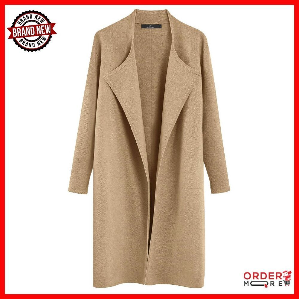 Oversized Cashmere Blend Cardigan Shawl Collar Winter Coatigan